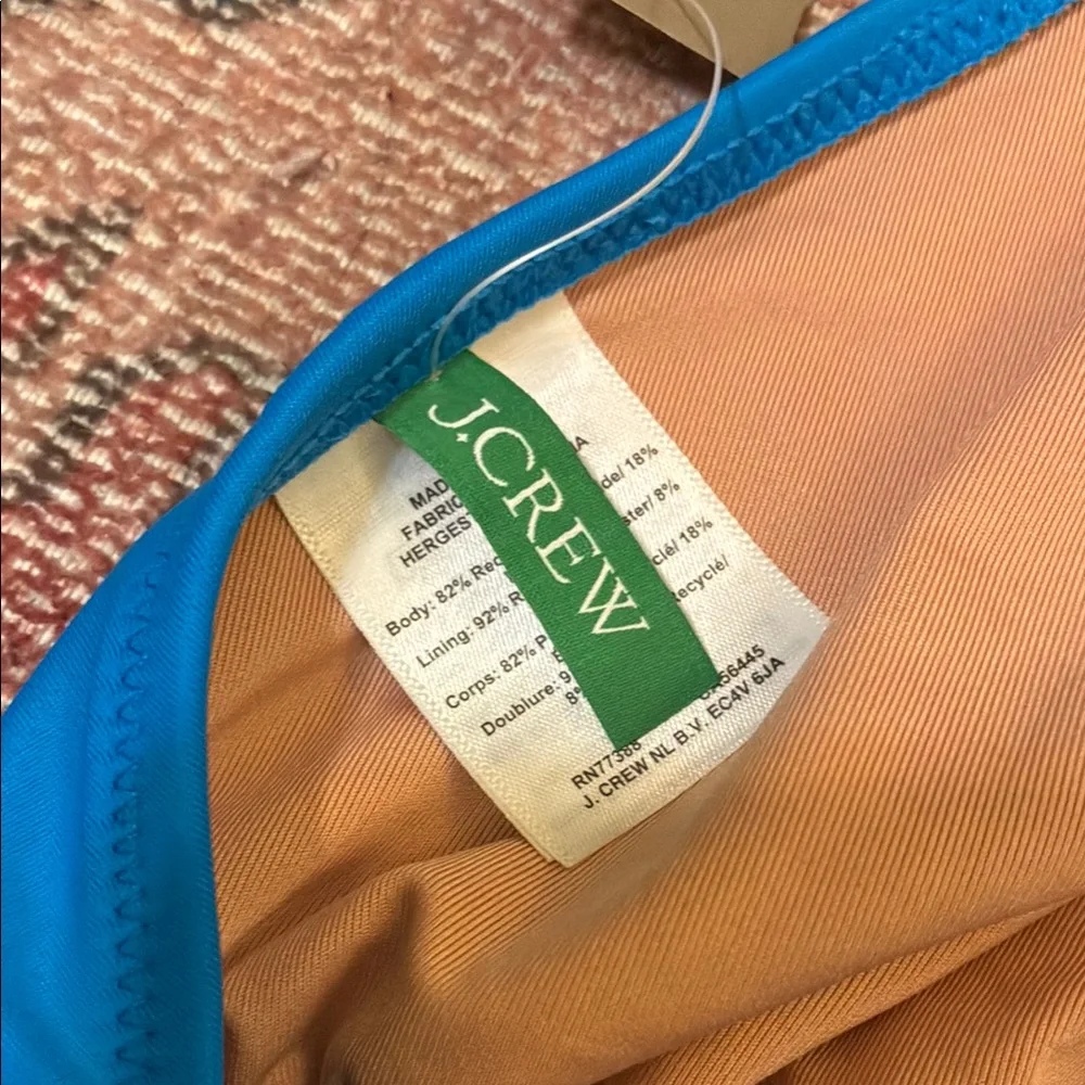 J. Crew NWT Women's Blue Halter Bikini Top - Picture 3 of 5